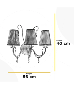 APPLIQUE 3 LUCI ONLI "DELIA" BRONZO E14